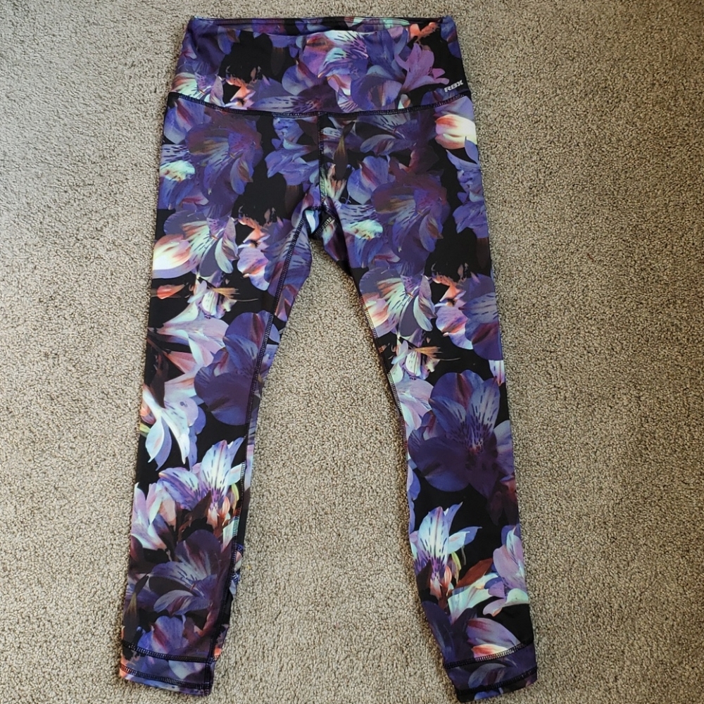 Women's RBX Purple floral athletic leggings